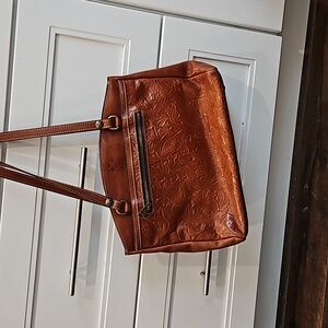 Patricia Nash Florenced Tooled leather Poppy Tote